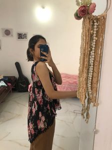 Flower Printed Colour Top