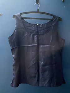 Satin Silk Dark Blue Cami Top