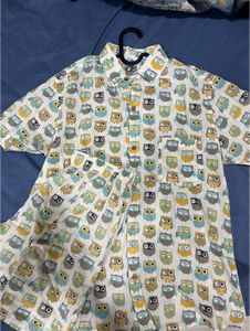 Quriky Owl Print Night suit Combo