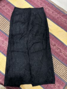 Fur black korean Skirt