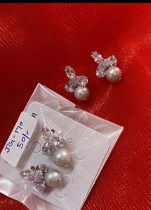 Ad With Pearl Stone Earrings
