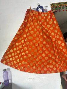 Orange Ethnic Skirt