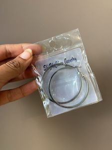NEW Silver Hoop Earrings