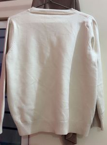 Cream Knit Pullover Sweater