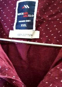 Maroon Patterned Shirt
