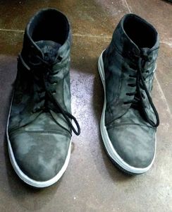 Gray High-Top Sneakers
