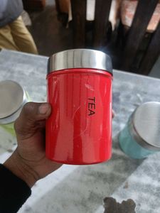 Steel Tea Coffee &amp; Sugar Container 800 ml