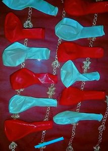 Combo Set Red And White Baloons