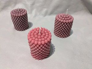 Bubble pillar Candles 1 piece rose fragrance