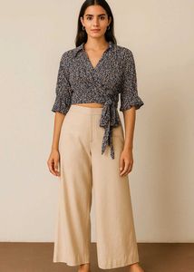 Floral Wrap Top