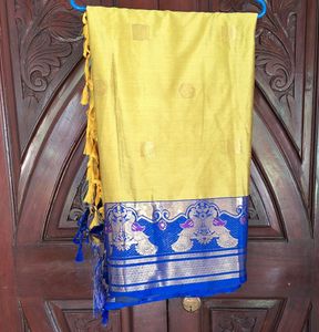 Olive Green Color Saree
