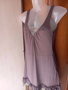 Cute Grey Sleeveless Top