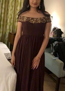 Elegant Off-Shoulder Embroidered Dress