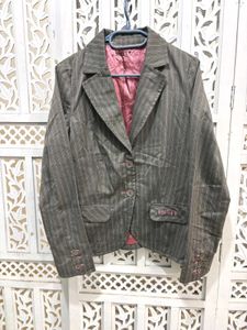 Rusty Striped Corduroy Blazer A