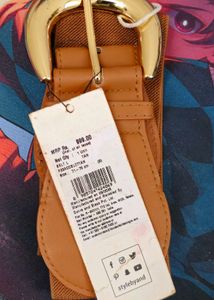 AND Belt with Gold Buckle