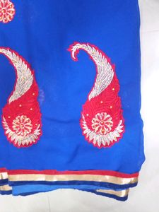 Navy Blue Saree