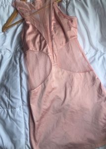 Pink Glitter Detail Bodycon Dress