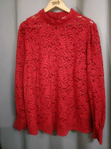 H&amp;M Floral  Mock Neck Top