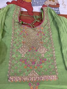 Green Suit With Gota Dupatta(teej Special)