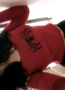 Spider-Man Inspired Ribbed Top