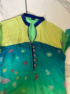 Chiffon Multi Color Print  Kurta