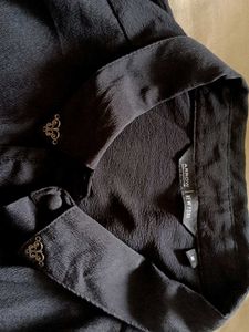 Elegant Black Button-Down Top