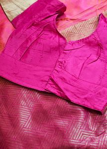 Pink Banarasi Silk Saree