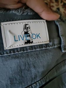 Denim Flared Grey Jeans