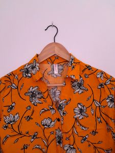 Floral Print Button-Down Top