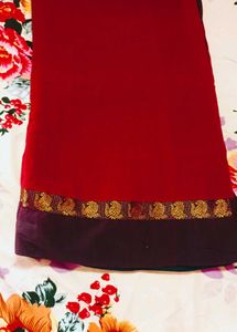 Elegant Red Saree