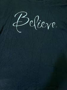 Black &#39;Believe&#39; Graphic Tee