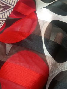 Black And White Stripped Saree