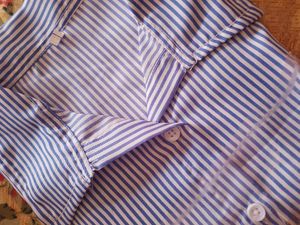 🫐Blue &amp; White Fitted Corset Shirt Y2k 🫐