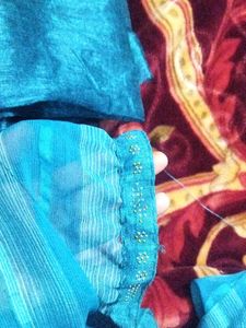 Like New Chiffon Aasmani Saree