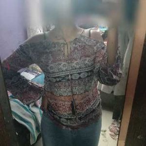 funky off the shoulder top