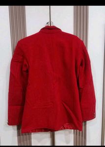 Red Casual Blazer