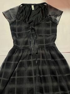 Mesh Check Dress