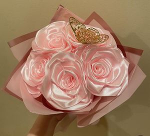 Handmade Satin Roses Bouquets