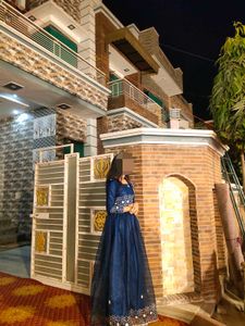 Elegant Blue Ethnic Gown