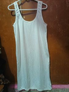 Comfy Tank Dress Set(white and beige)