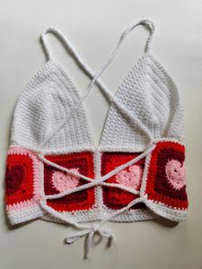 Crochet Heart Bralette