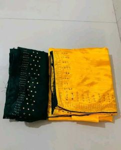 Yellow Embellished Saree