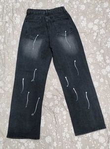 Painted Wide Leg Jeans