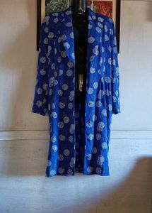 Vintage Blue Polka Dot Coat