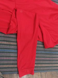 Red Graphic Print Top