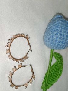 Butterfly Hoop Earrings
