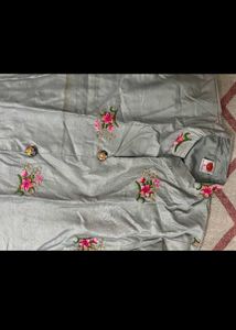 Combo Kurti Set Floral &amp; Solid Green Top