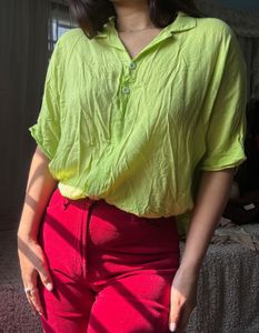 Vibrant Neon Shirt Blouse