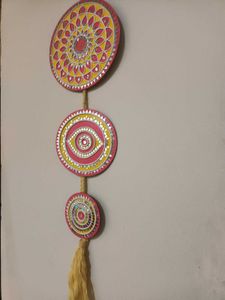 Pinkish Yellow Lippan Art