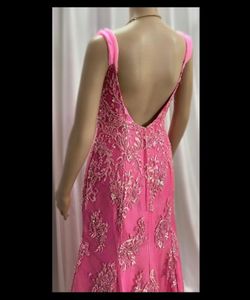 Pink embellished gown
